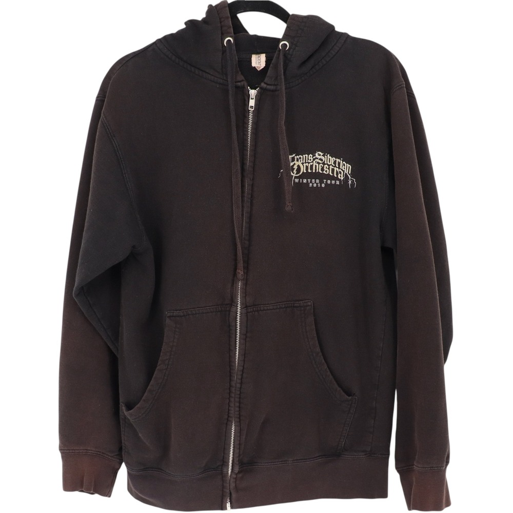 Trans Siberian Orchestra Winter Tour 2019 Sz S Black Full Zip Hoodie Sweatshirt